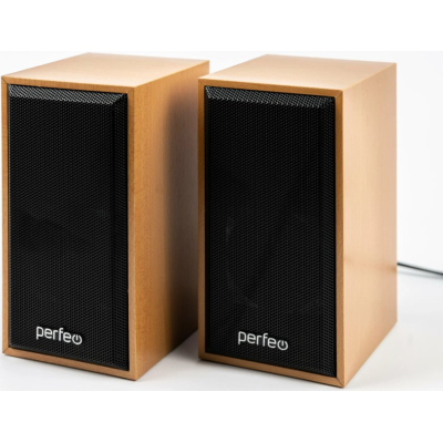 Колонки 2.0 Perfeo "Cabinet", мощность 2х3 Вт (RMS), USB, бук дерево