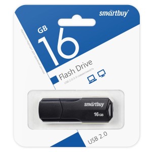 Накопитель USB 16Gb SmartBuy Clue Black