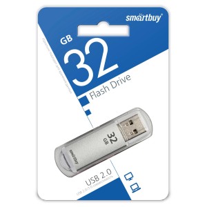 Накопитель USB 32Gb Smart Buy V-Cut silver