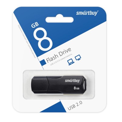 Накопитель USB 8Gb Smart Buy Clue Black 3.1