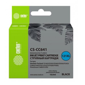 Картридж Cactus CS-CC641 №121XL для HP Deskjet D2563/F4283 черный