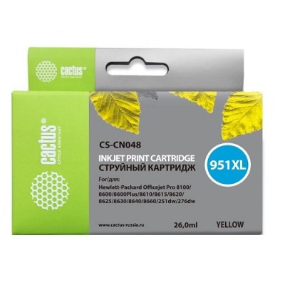Картридж Cactus CS-CN048AE № 951XL для HP Officejet Pro 8100/8600