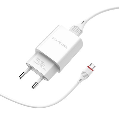 BOROFONE BA21A 1USB 3A + Type-C white