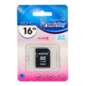 Карта памяти SD 16 GB Class 10 Smart Buy