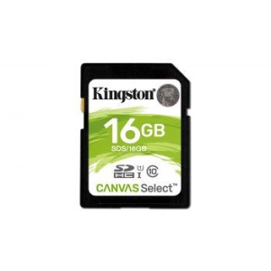 Карта памяти micro SD 16 GB Class 10 Kingston Canvas Selec с адаптером