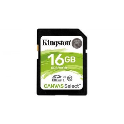 Карта памяти micro SD 16 GB Class 10 Kingston Canvas Selec с адаптером
