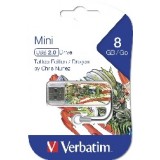 Накопитель USB 8Gb Verbatim Store n Go Mini Tattoo Dragon