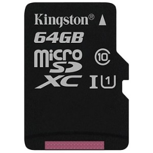 Карта памяти micro SD 64 GB Kingston UHS-I Class 10