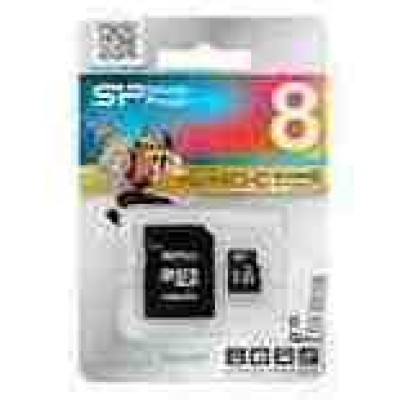 Карта памяти micro SD 8 GB Class 10 Silicon Power c адаптером