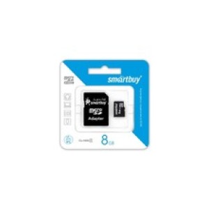 Карта памяти micro SD 8 GB Class 10 Smart Buy с адаптером