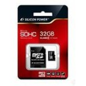 Карта памяти micro SD 32 GB Silicon Power  Class 10  + адаптер