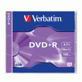 Диск DVD+R Verbatim 4.7 Gb 16х Jewel Case 1 шт.