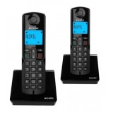 Радиотелефон Alcatel S230 DUO RU DECT черный АОН 2 трубки