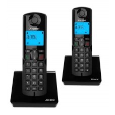 Радиотелефон Alcatel S230 DUO RU DECT черный АОН 2 трубки