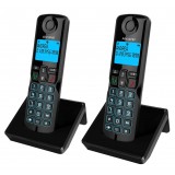 Радиотелефон Alcatel S230 DUO RU DECT черный АОН 2 трубки