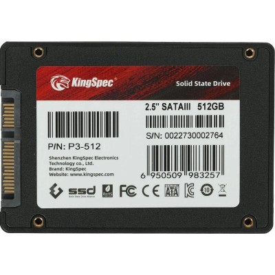 Накопитель SSD 2.5" 512Gb Kingspec  P3-512 SATA-III