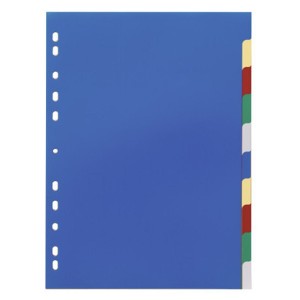 Разделитель Durable, А4, цифровой 1-10, цветной, пластик