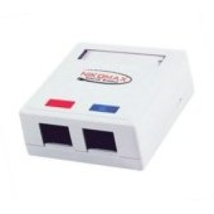 Розетка RJ-45 для сети категории 5e двойная настенная (NIKOMAX)