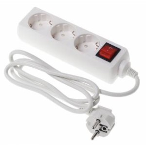 Сетевой удлинитель Perfeo "POWERMATE" 3 розетки, 3 метра, белый